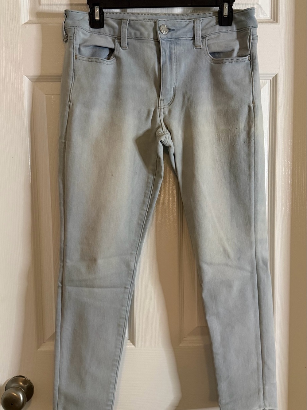 American Eagle Outfitters Light Gray Skinny Jeans